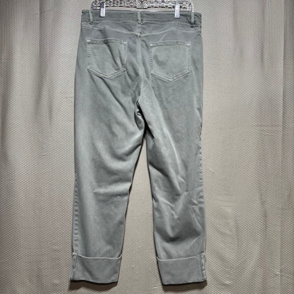 J. Jill Women's Gray High Rise Straight Leg Cropped Casual Cuffed Jeans Size 12 - Picture 8 of 10